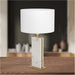 2 PACK Elegant Modern Brushed Brass and White Table Lamp for Stylish Indoor Decor