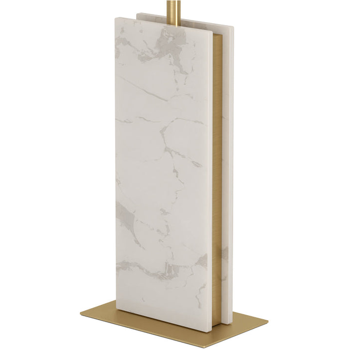 2 PACK Elegant Modern Brushed Brass and White Table Lamp for Stylish Indoor Decor