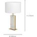 2 PACK Elegant Modern Brushed Brass and White Table Lamp for Stylish Indoor Decor