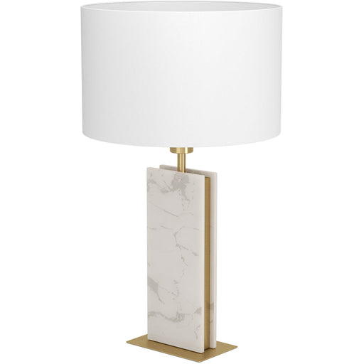 Elegant Modern Brushed Brass and White Table Lamp for Stylish Indoor Decor