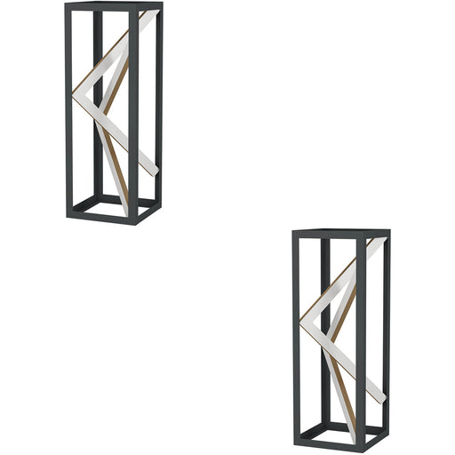 2 PACK Stylish Modern Black and Gold Table Lamp for Indoor Home Décor