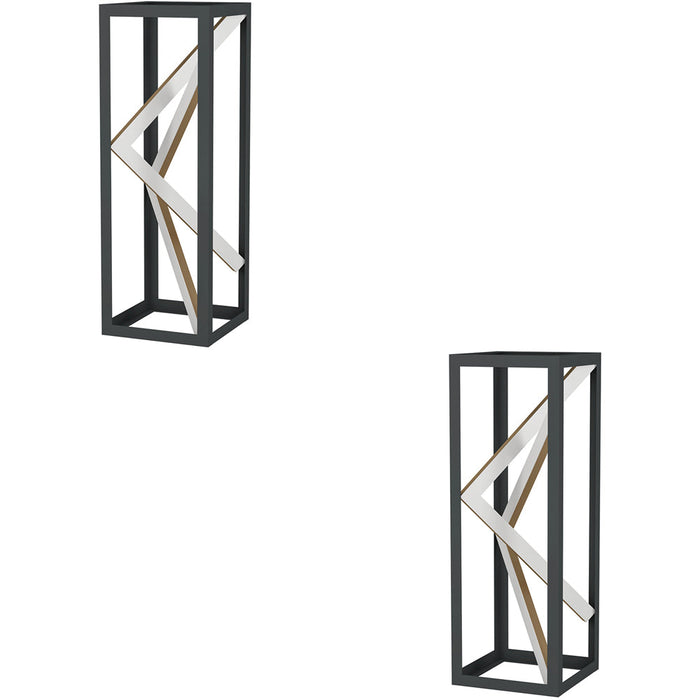 2 PACK Stylish Modern Black and Gold Table Lamp for Indoor Home Décor