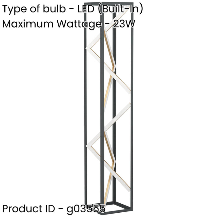 2 PACK Stylish Modern Black and Gold Floor Lamp Elegant Indoor Lighting Solution