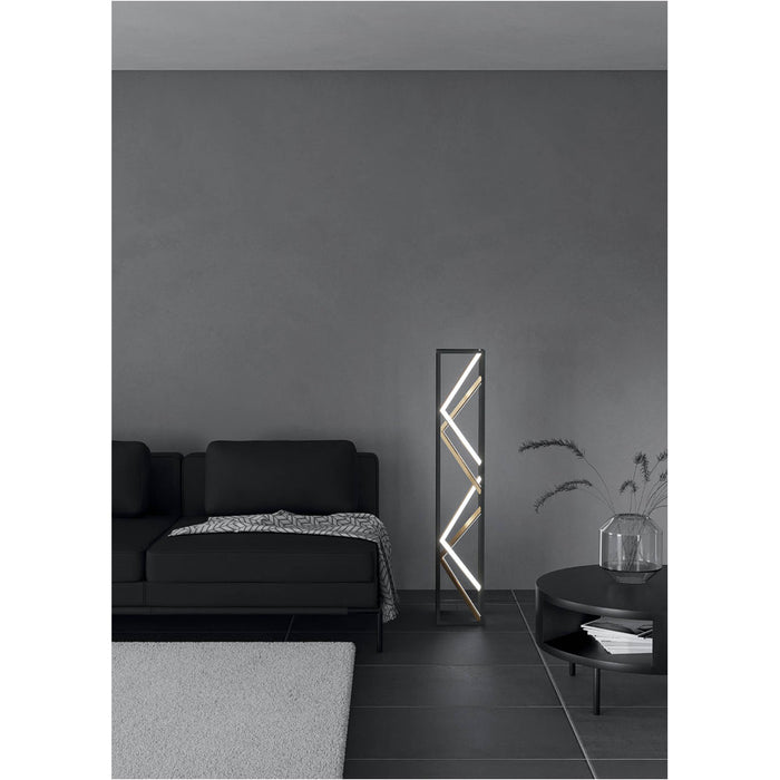 2 PACK Stylish Modern Black and Gold Floor Lamp Elegant Indoor Lighting Solution