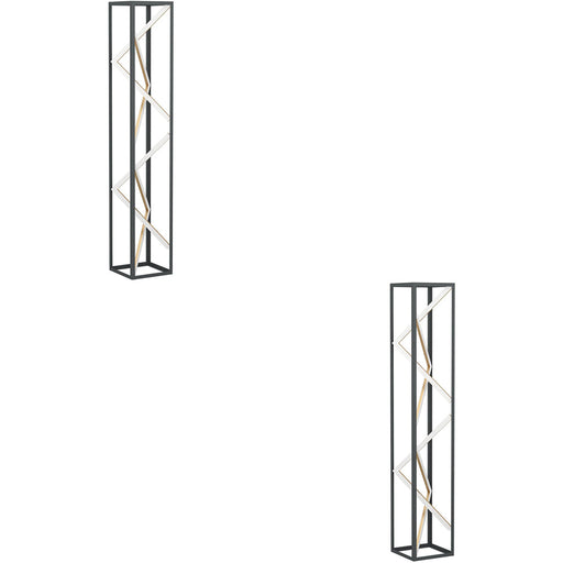 2 PACK Stylish Modern Black and Gold Floor Lamp Elegant Indoor Lighting Solution