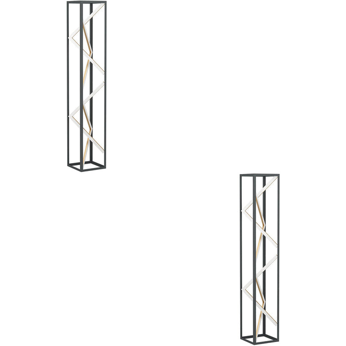 2 PACK Stylish Modern Black and Gold Floor Lamp Elegant Indoor Lighting Solution