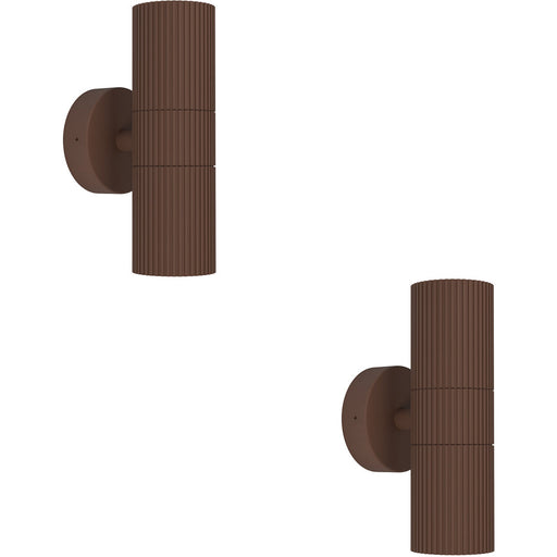 2 PACK Stylish Rust Coloured Wall Light for Modern Indoor Spaces Model 902041