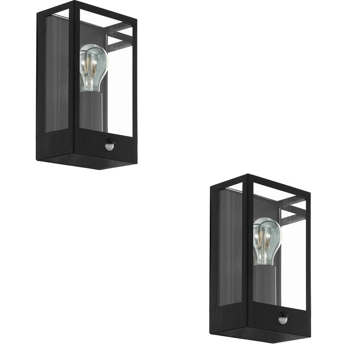 2 PACK Sleek Modern Black Indoor Wall Light for Stylish Home Decor