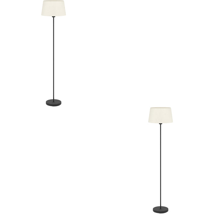 2 PACK Sleek Modern Black Floor Lamp Stylish Indoor Lighting for Contemporary Homes