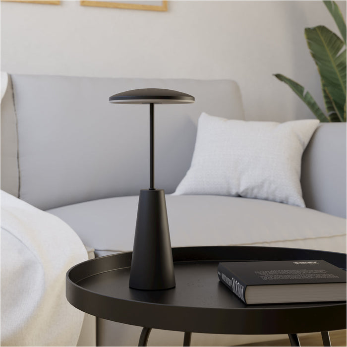 Stylish Modern Black LED Table Lamp for Indoor Home Spaces