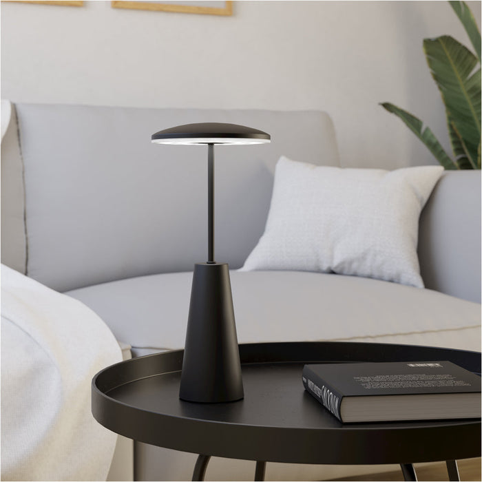 Stylish Modern Black LED Table Lamp for Indoor Home Spaces