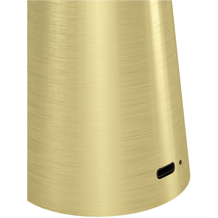 Stylish LED Table Lamp with Brushed Brass Finish for Modern Indoor Decor