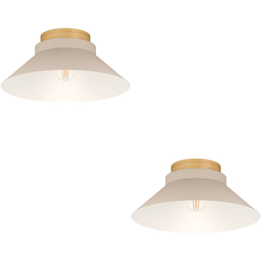 2 PACK Stylish Modern Brown Indoor Ceiling Light Fixture for Elegant Home Decor