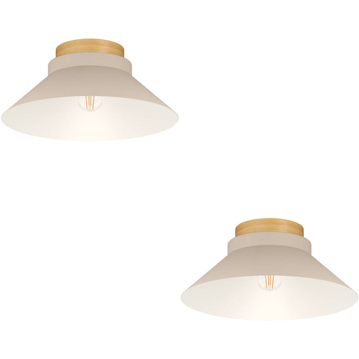 2 PACK Stylish Modern Brown Indoor Ceiling Light Fixture for Elegant Home Decor