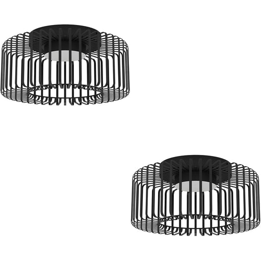 2 PACK Sleek Modern Black Ceiling Light for Indoor Spaces Versatile Home Illumination