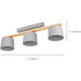 Stylish Modern Light Grey and Brown Triple Ceiling Light for Indoor Spaces