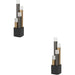 2 PACK Stylish Modern Black, Brown, and Gold Table Lamp for Indoor Home Decor