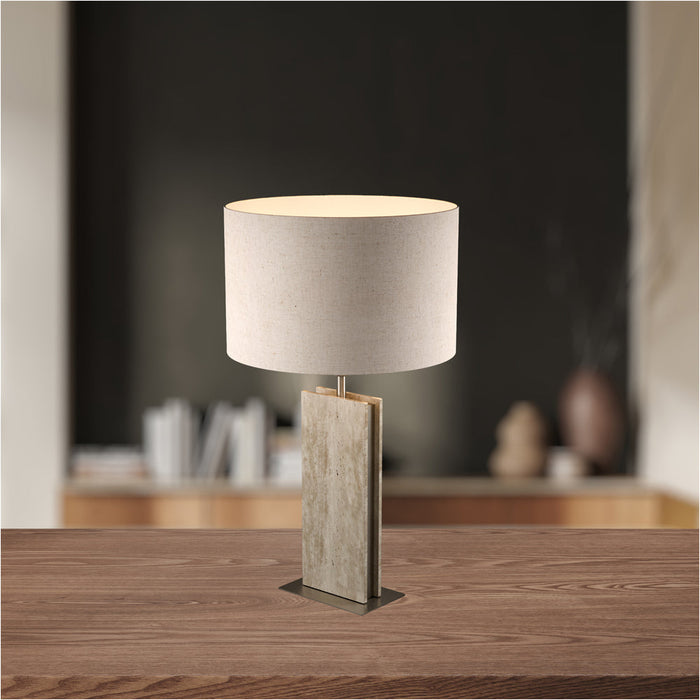 Stylish Modern Satin Nickel Table Lamp for Home Decor Perfect Indoor Lighting Solution
