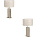 2 PACK Stylish Modern Satin Nickel Table Lamp for Home Decor Perfect Indoor Lighting Solution