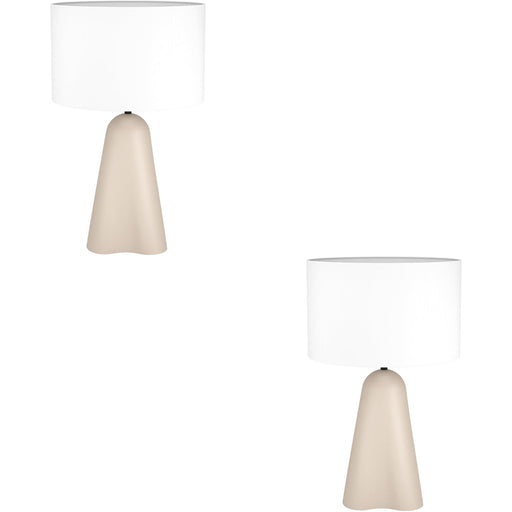 2 PACK Sandy Finish Modern Design Table Lamp for Stylish Indoor Decor