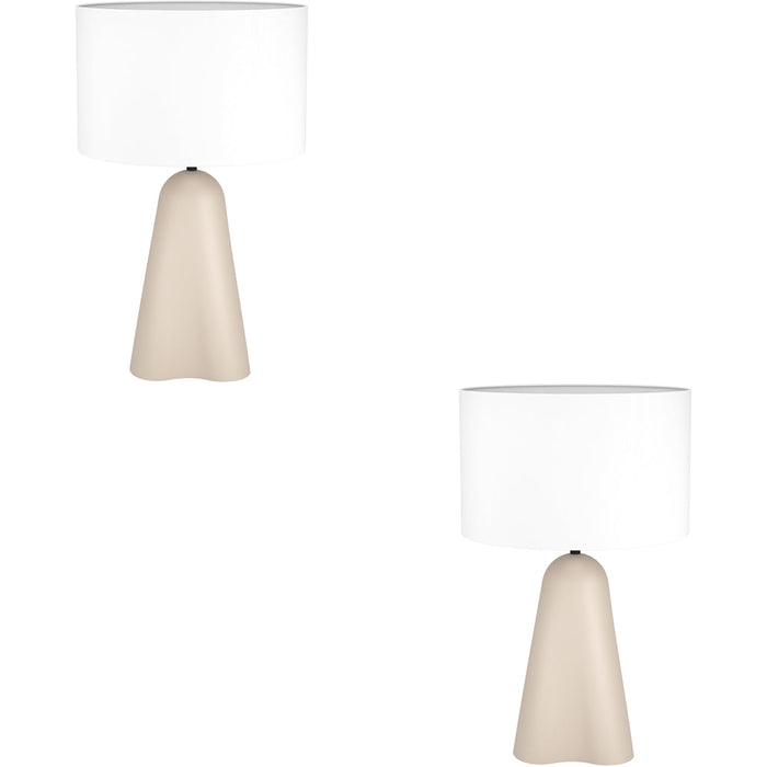 2 PACK Sandy Finish Modern Design Table Lamp for Stylish Indoor Decor