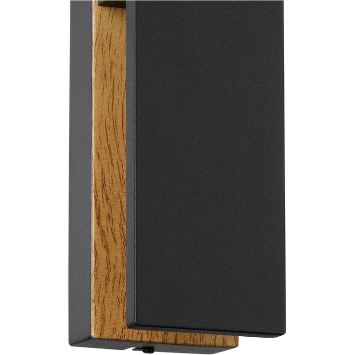Stylish Modern LED Wall Light in Black and Brown for Indoor Use