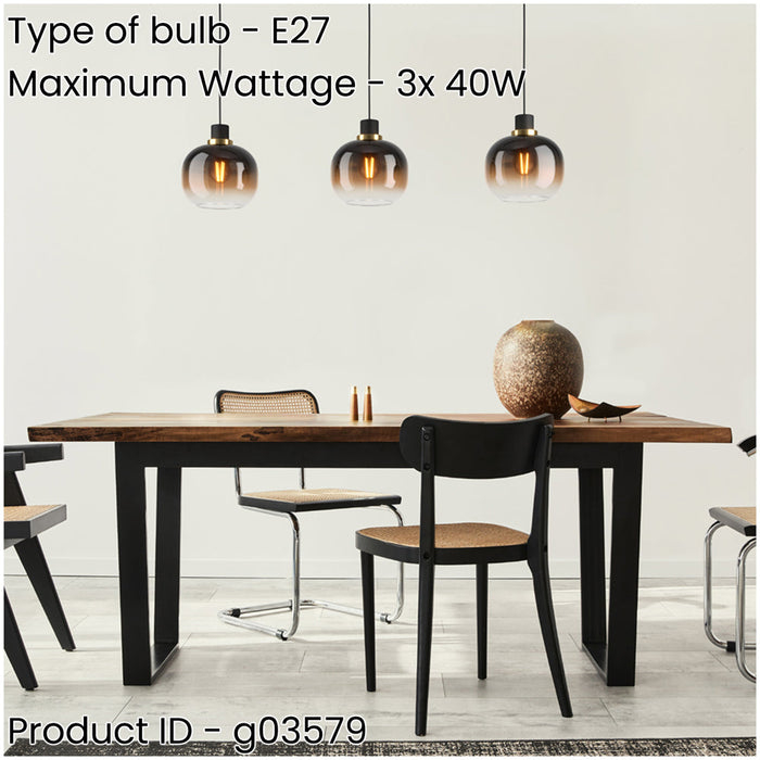 Stylish Modern Black and Brass Pendant Light for Indoor Spaces