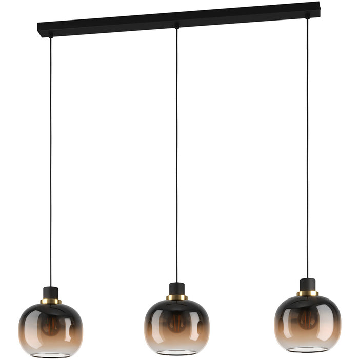 Stylish Modern Black and Brass Pendant Light for Indoor Spaces