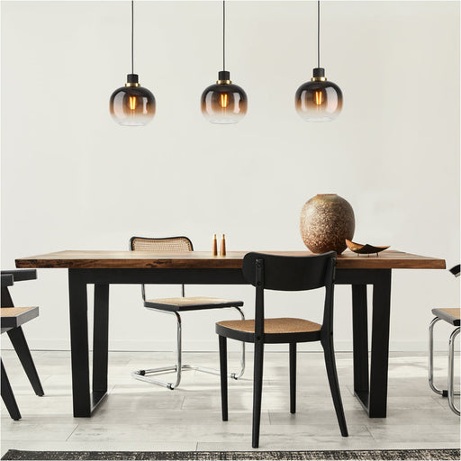 Stylish Modern Black and Brass Pendant Light for Indoor Spaces