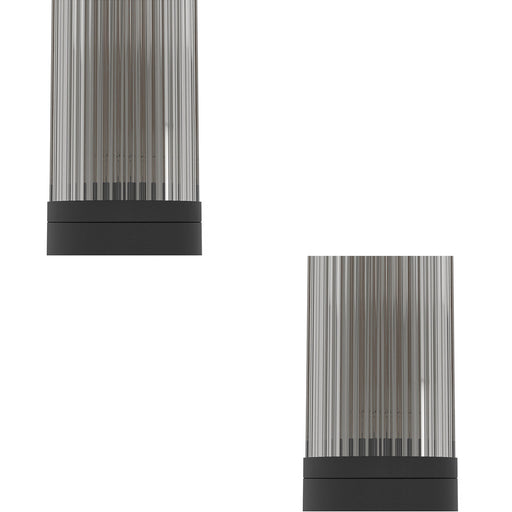 2 PACK Sleek Modern Black Wall Light for Indoor Minimalist Home Decor