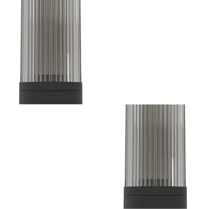 2 PACK Sleek Modern Black Wall Light for Indoor Minimalist Home Decor