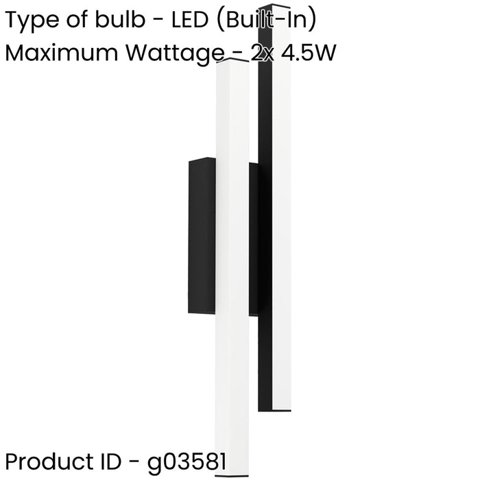 Contemporary Black LED Wall Light for Modern Indoor Spaces