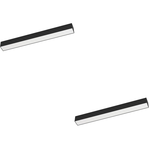 2 PACK Sleek Modern Black LED Wall Light for Indoor Spaces Stylish Home Lighting Solution