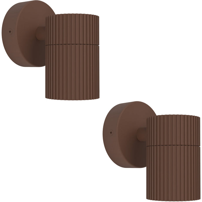 2 PACK Stylish Rust Coloured Indoor Wall Light for Modern Home Décor