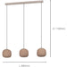 Stylish Modern Taupe Triple Pendant Ceiling Light for Indoor Home Decor