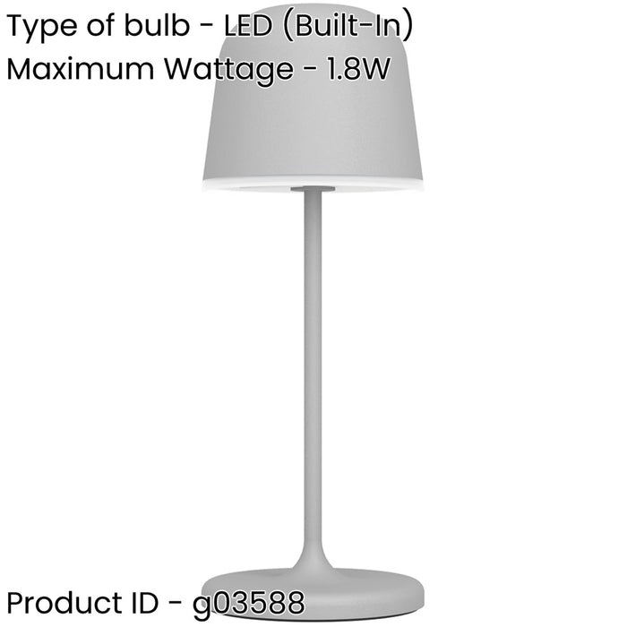 Stylish Grey LED Table Lamp for Modern Home Décor