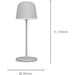 2 PACK Stylish Grey LED Table Lamp for Modern Home Décor