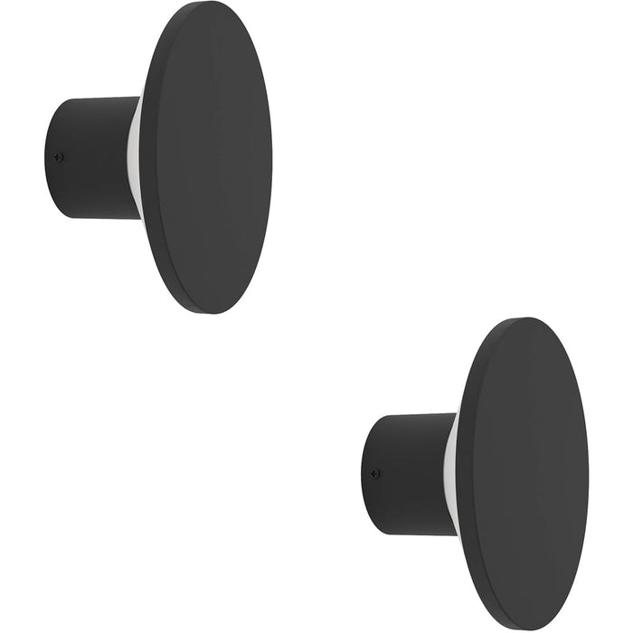 2 PACK Sleek Modern Black LED Wall Light for Indoor Home Decor Model 901839