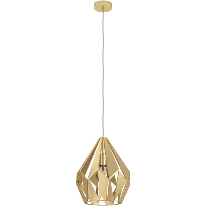 Stylish Modern Gold Coloured Pendant Light for Indoor Spaces