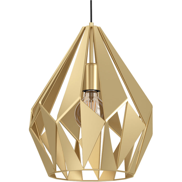 Stylish Modern Gold Coloured Pendant Light for Indoor Spaces