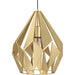 Stylish Modern Gold Coloured Pendant Light for Indoor Spaces