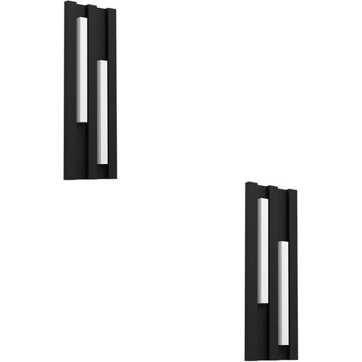 2 PACK Sleek Modern Black LED Wall Light for Indoor Spaces Minimalist Design