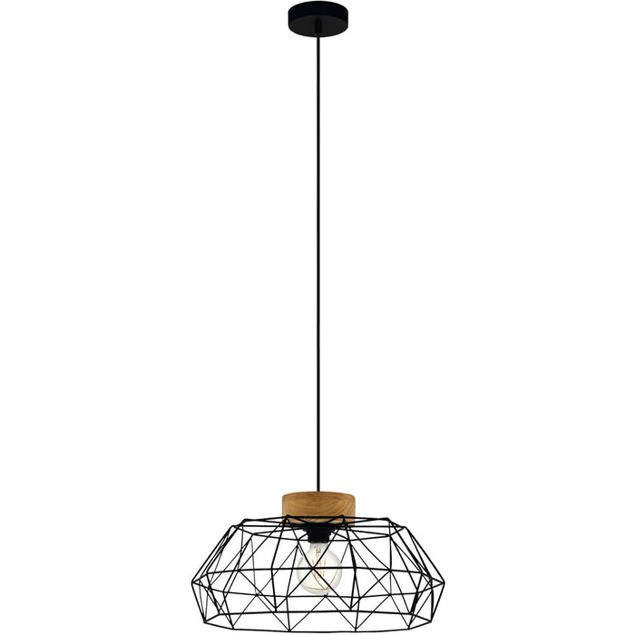 Stylish Modern Black and Natural Pendant Ceiling Light for Home Interiors
