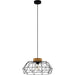 Stylish Modern Black and Natural Pendant Ceiling Light for Home Interiors