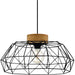 Stylish Modern Black and Natural Pendant Ceiling Light for Home Interiors