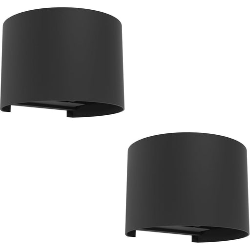 2 PACK Stylish Modern Black Wall Light for Indoor Home Decor Model 901844