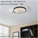 Sleek Modern Black and White LED Ceiling Light for Stylish Indoor Spaces