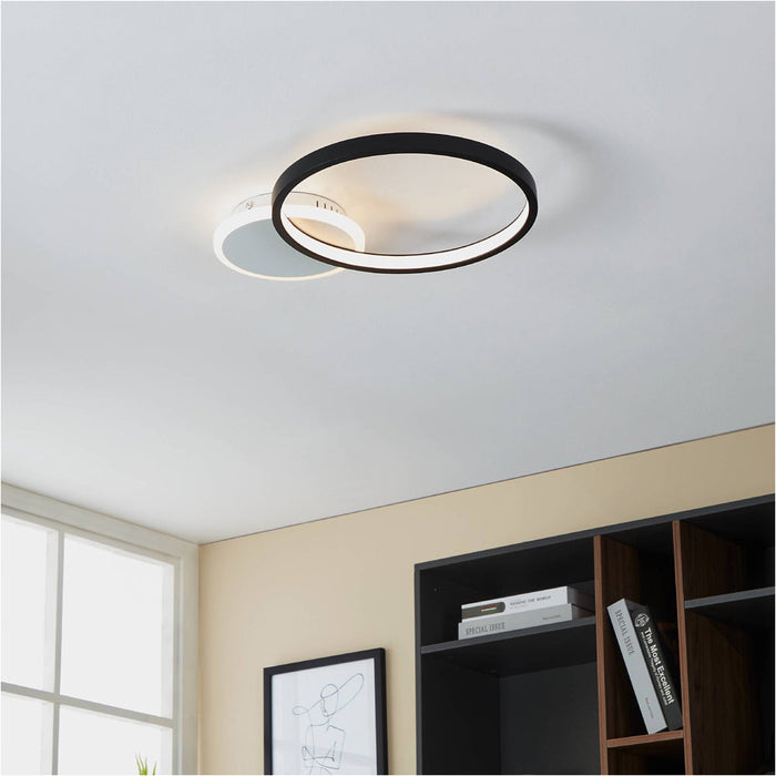 Sleek Modern Black and White LED Ceiling Light for Stylish Indoor Spaces