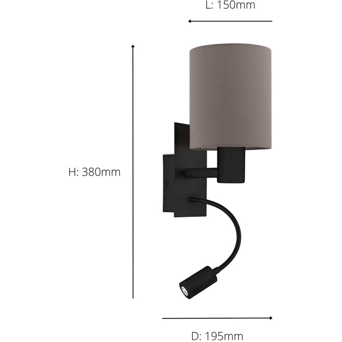 2 PACK Stylish Modern Black Wall Light for Indoor Spaces Perfect Home Decor