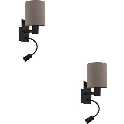 2 PACK Stylish Modern Black Wall Light for Indoor Spaces Perfect Home Decor